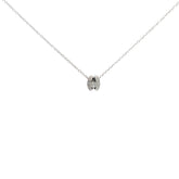 14k White Gold .35ct F VS2 Round Diamond Necklace